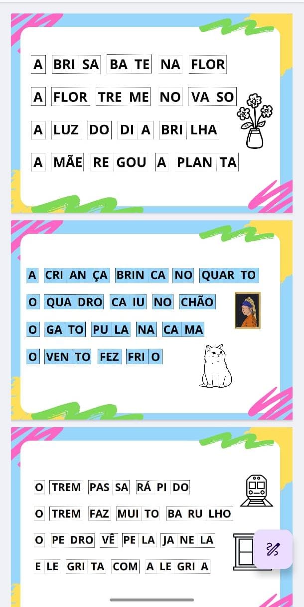 Exemplo de atividade de leitura pronta para imprimir
